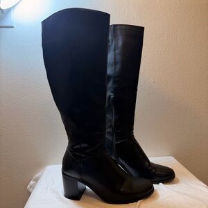 Nine West Black Knee-High Block Heel Boots